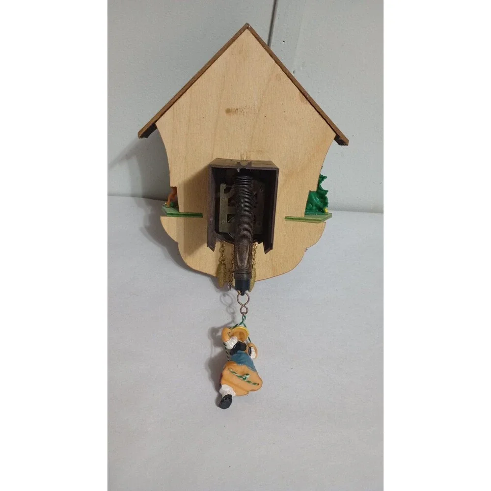 VINTAGE GERMANY MINI GERMAN BLACK FOREST CHALET  CLOCK  Broken/Missing Pieces